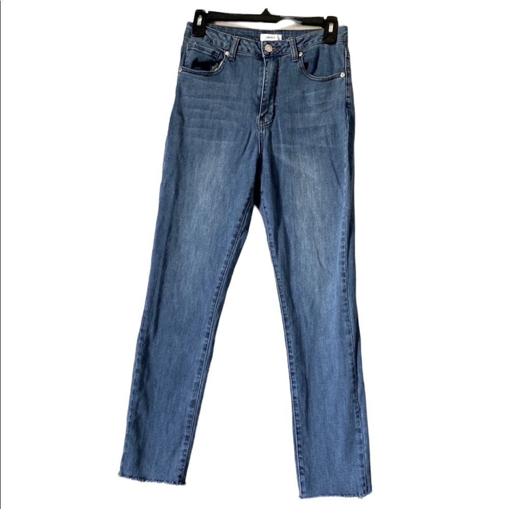 Forever 21 Frayed Bottom Skinny Jeans